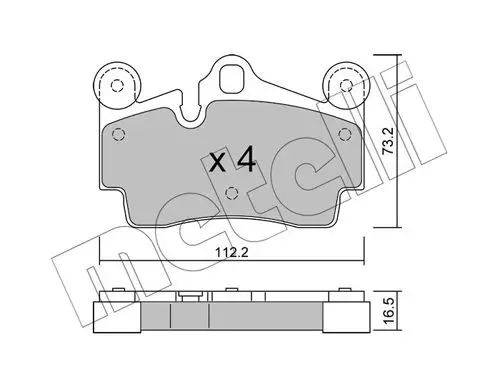 Metelli 2206550 Колодки тормозные