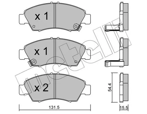Metelli 2201380 Колодки тормозные передние