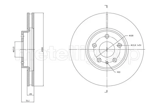 METELLI 231790C Диск тормозной