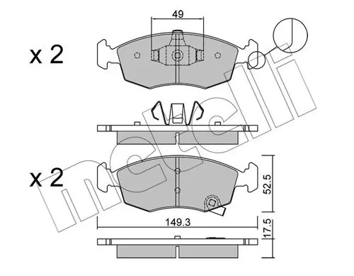 METELLI 2202745 Комплект тормозных колодок