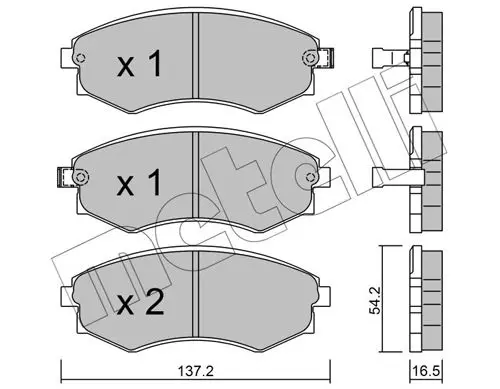 METELLI 2205180 Комплект тормозных колодок