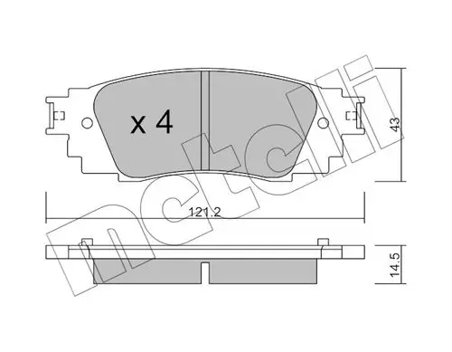 METELLI 2210890 Колодки тормозные