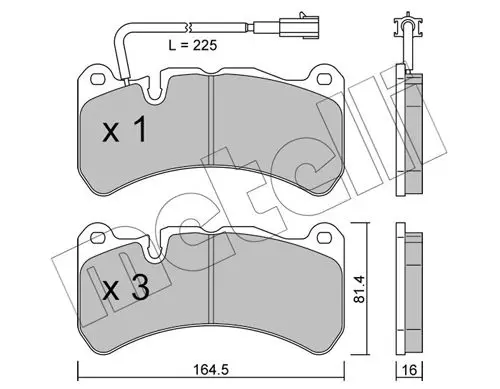 METELLI 2212010 Комплект тормозных колодок,