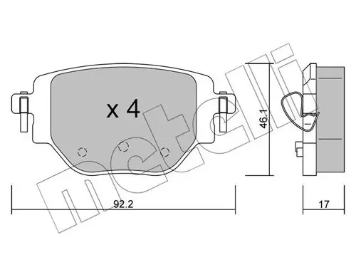 METELLI 2212460 К-т дисков. тормоз. колодок