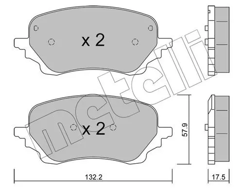METELLI 2212470 Комплект тормозных колодок,