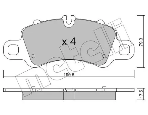 METELLI 2212540 Комплект тормозных колодок,