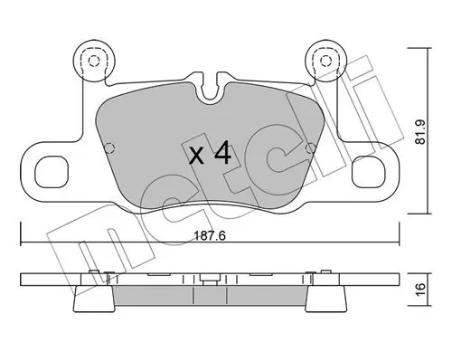 METELLI 2212580 Brake Pad Set, disc brake