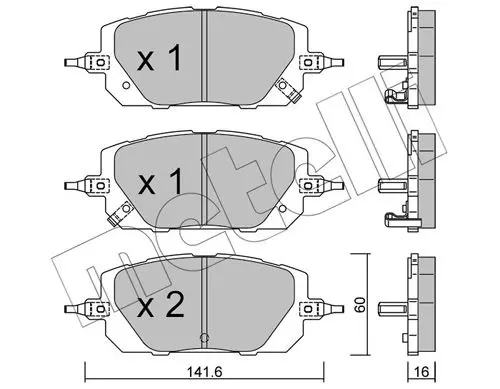 METELLI 2212950 Тормозные колодки