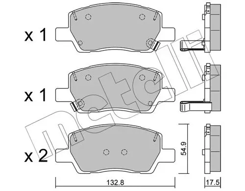METELLI 2212960 К-т дисков. тормоз. Колодок