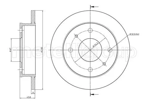 METELLI 230594 Тормозной диск
