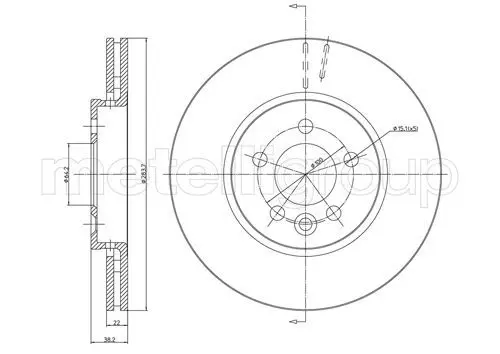 METELLI 230643 Тормозной диск