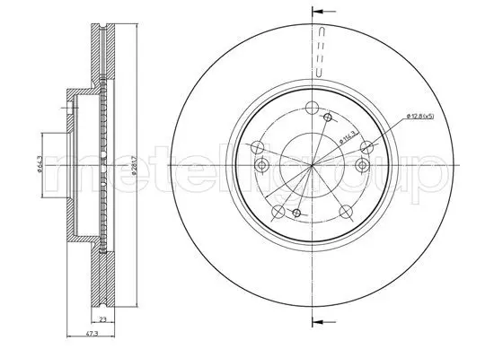 METELLI 230932C Тормозной диск