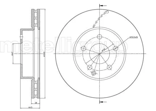 METELLI 230935C Диск тормозной передний