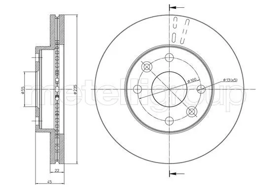 METELLI 230959 Тормозной диск