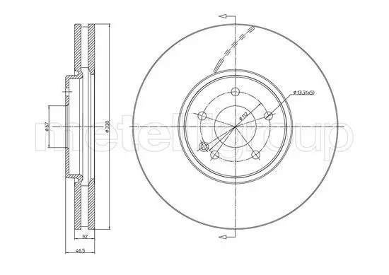 METELLI 231157C Тормозной диск