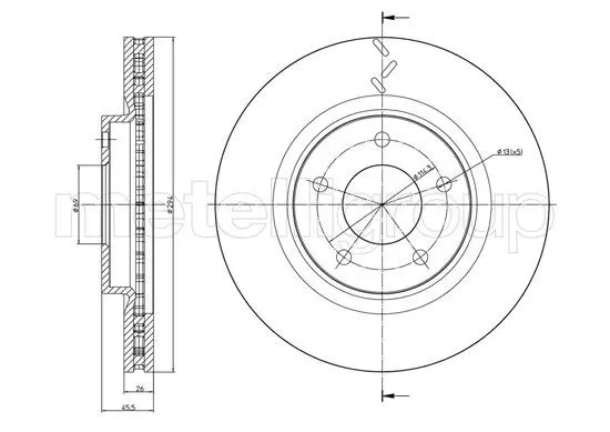 METELLI 231345C Диск тормозной передний