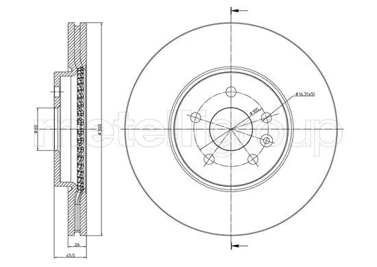 METELLI 231507C Тормозной диск