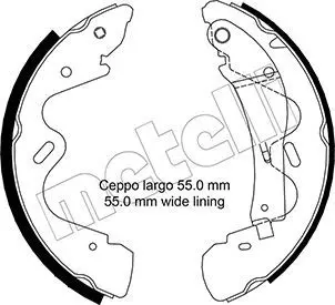 METELLI 530291 Комлект тормозных накладок