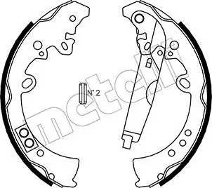 METELLI 530445 Комлект тормозных накладок