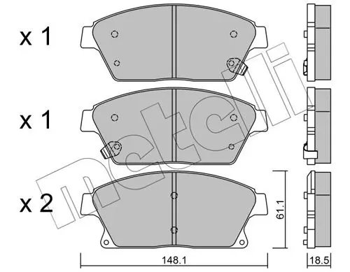 Metelli 2208390 Колодки тормозные