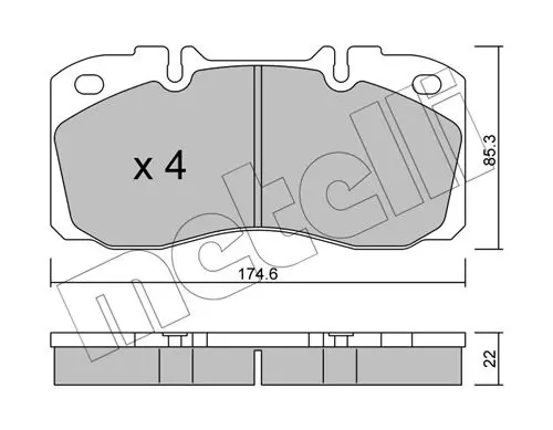 Metelli 2202680 К-т дисков. тормоз. колодок