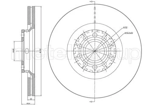 Metelli 230726C Диск тормозной