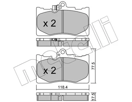 Metelli 2207990 Комплект тормозных колодок