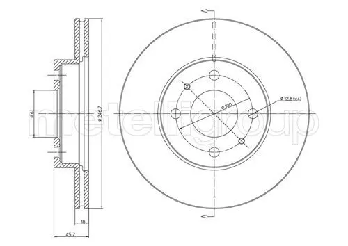 METELLI 230456 Тормозной диск