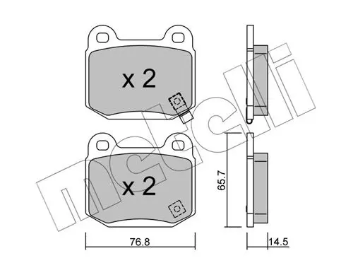 METELLI 2207390 Колодки тормозные