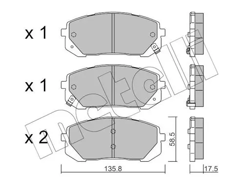 METELLI 2213730 Комплект тормозных колодок,