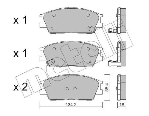 METELLI 2213740 Комплект тормозных колодок,