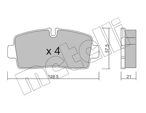 METELLI 2213800 Brake Pad Set, disc brake