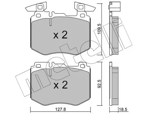 METELLI 2213880 Комплект тормозных колодок,