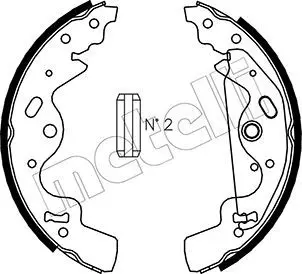 Metelli 530370 Колодки тормозные барабанные