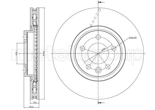 METELLI 230727C Диск тормозной передний