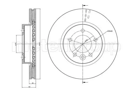 METELLI 230933C Диск тормозной