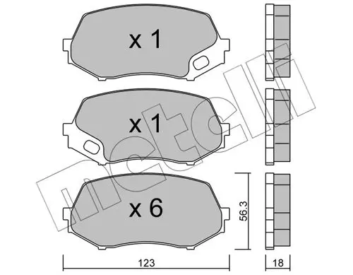 Metelli 2208740 Колодки тормозные