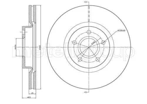 METELLI 230687C Диск тормозной