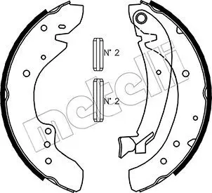 METELLI 530072 Колодки тормозные барабанные
