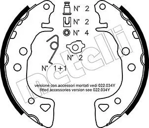 METELLI 530021K Комлект тормозных накладок