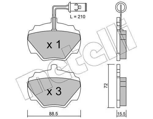 METELLI 2203531 Комплект тормозных колодок