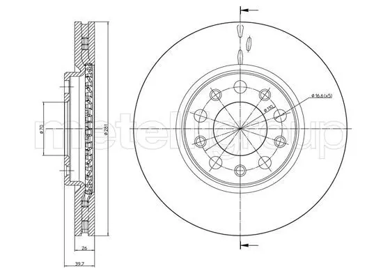 METELLI 231254C Тормозной диск