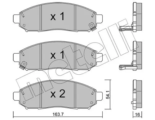 METELLI 2207431 Brake Pad Set, disc brake