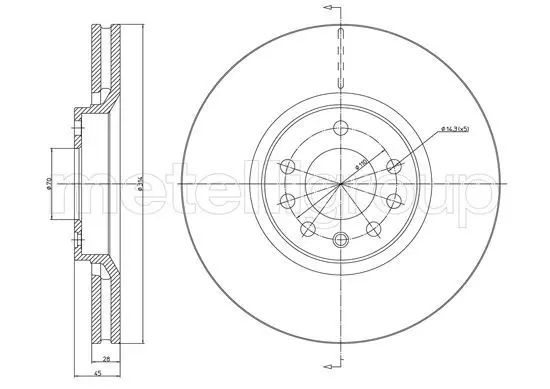 METELLI 231353C Диск тормозной