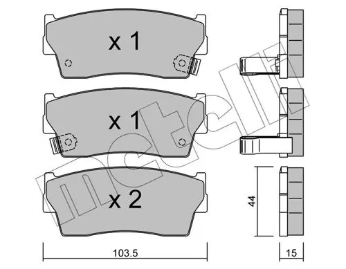METELLI 2201160 Комплект тормозных колодок