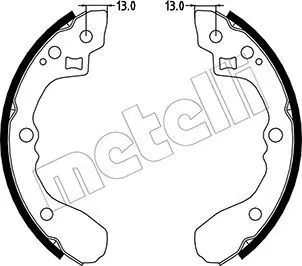 Metelli 530220 Колодки барабанные к-кт