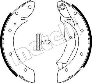 METELLI 530351 Колодки тормозные барабанные