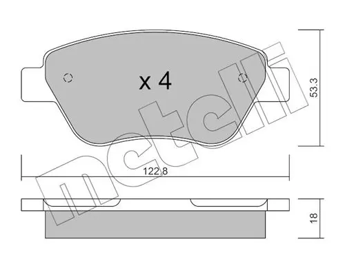Metelli 2203211 КОЛОДКИ ТОРМОЗНЫЕ ДИСКОВЫЕ,