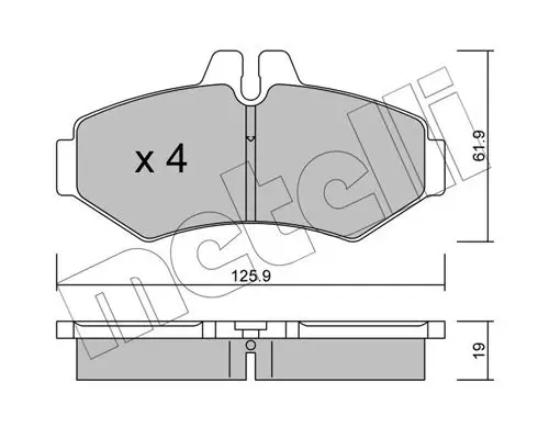 Metelli 2205720 Колодки тормозные дисковые