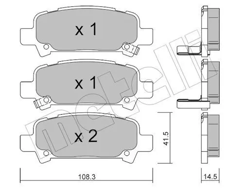 METELLI 2204140 Комплект тормозных колодок